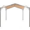 Image de vidaXL Pavillon Tente de réception Couverture 4x4 m Acier Beige