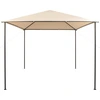 Image de vidaXL Pavilion Tente de réception Abri 3x3 m Acier Beige