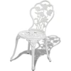 Image de vidaXL Chaises de bistrot 2 pcs. Fonte d'aluminium Blanc