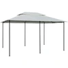 Image de vidaXL Pavillon de jardin avec rideaux 4x3 m blanc