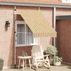 Image de vidaXL Store rétractable manuel 150 cm jaune/bleu rayé
