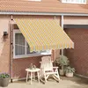 Image de vidaXL Store rétractable manuel 250 cm jaune/bleu rayé