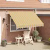 Image de vidaXL Store rétractable manuel 300 cm jaune/bleu rayé