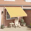 Image de vidaXL Store rétractable manuel 300 cm Orange/Blanc rayé