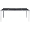 Image de vidaXL Table de jardin 190x90x74 cm Noir Acier
