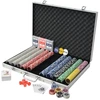 Image de vidaXL Set de poker avec 1.000 jetons laser aluminium