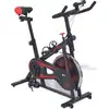 Image de vidaXL Vélo d'appartement avec cardiofréquencemètre noir et rouge