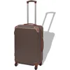 Image de vidaXL Ensemble de quatre trolleys à coque dure marron café
