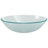 Image de vidaXL Lavabo en verre trempé 42 cm mat
