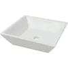 Image de vidaXL Lavabo carré en céramique blanc 41,5 x 41,5 x 12 cm