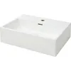 Image de vidaXL lavabo avec trou pour robinetterie céramique blanc 51,5x38,5x15 cm