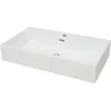 Image de vidaXL Lavabo avec trou pour robinetterie céramique blanc 76x42,5x14,5 cm