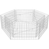 Image de vidaXL Plateau hexagonal en gabion 160×140×50 cm