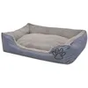 Image de vidaXL Lit pour chien avec coussin rembourré taille S Gris
