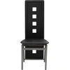 Image de vidaXL Chaise de salle à manger 4 pcs. noir similicuir