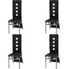 Image de Vidaxl - Chaises À Manger Lot De 4 Noir Similicuir