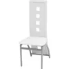 Image de vidaXL Chaise de salle à manger 2 pcs. Blanc Similicuir