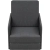 Image de vidaXL Fauteuil-lit Extensible Tissu Gris foncé