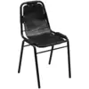 Image de vidaXL Chaise de salle à manger 2 pcs. noir cuir véritable