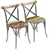 Image de Vidaxl - Chaises À Manger Lot De 2 Bois De Récupération Solide
