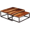Image de vidaXL Ensemble de 2 tables de set en bois massif d'acacia
