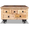 Image de vidaXL Table basse en bois de manguier brut 70x70x40 cm
