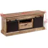 Image de vidaXL Armoire TV avec 2 portes coulissantes en bois massif de manguier 110x30x45 cm