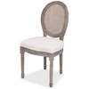 Image de vidaXL Chaise de salle à manger 2 pcs. Tissu crème