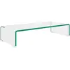 Image de vidaXL Table TV/rehausse d'écran verre transparent 60x25x11 cm