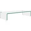 Image de vidaXL Table TV/rehausse d'écran verre transparent 70x30x13 cm