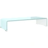 Image de vidaXL Rehausse TV/moniteur verre vert 60x25x11 cm