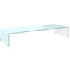 Image de vidaXL Rehausse TV/moniteur verre vert 80x30x13 cm