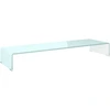 Image de vidaXL Rehausse TV/moniteur verre vert 100x30x13 cm