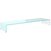 Image de vidaXL Rehausse TV/moniteur verre vert 110x30x13 cm