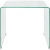 Image de vidaXL Table basse en verre trempé 49,5 x 50 x 45 cm Transparent