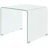 Image de Table Basse 49,5 X 50 X 45 Cm Verre Trempé Transparent Vidaxl