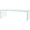 Image de Vidaxl   Table Basse Fixe 98x45x30 Cm En Verre Trempé   Design Contemporain Pour Salon Ou Bureau   Multifonctionnelle Et Élégante