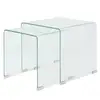 Image de Vidaxl - Ensemble De Tables Gigognes 2 Pièces Verre Trempé Transparent