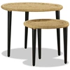 Image de vidaXL Ensemble de table basse 2 pièces jute naturelle