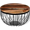 Image de vidaXL Table basse en vieux bois massif