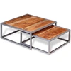 Image de vidaXL Ensemble de 2 tables basses en bois massif d'acacia