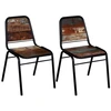 Image de vidaXL Chaises de salle à manger 2 pcs. Vieux bois massif
