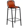 Image de vidaXL Tabouret de bar 2 pcs. Cuir véritable