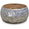 Image de Table Basse Aluminium Teck 60 X 60 X 30 Cm