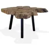 Image de vidaXL Table basse en teck massif 80x70x38 cm