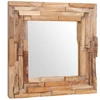 Image de vidaXL Miroir décoratif Teck 60 x 60 cm Carré