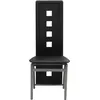 Image de vidaXL Chaises de salle à manger 6 pcs. Similicuir noir