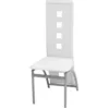 Image de vidaXL Chaises de salle à manger 6 pcs. Similicuir blanc