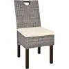 Image de vidaXL Chaises de salle à manger 4 pcs. Rotin Kubu Bois de mangue