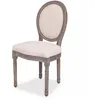 Image de vidaXL Chaises de salle à manger 6 pcs. Tissu crème